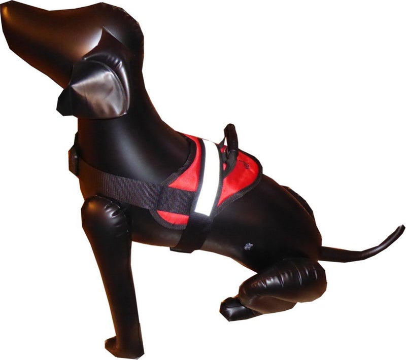 HDP Big Dog Soft No Pull Harness Size:Medium Color:Red - Image 4